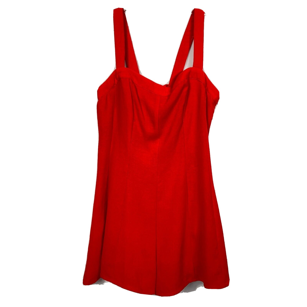 Onetheland Romper Womens Sz M Red Sweetheart Tank Lace Up Corset‎ Back Shorts